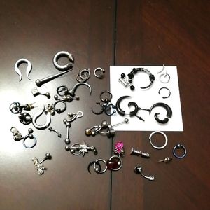 Lot of over 16 Surgical Steel Earrings